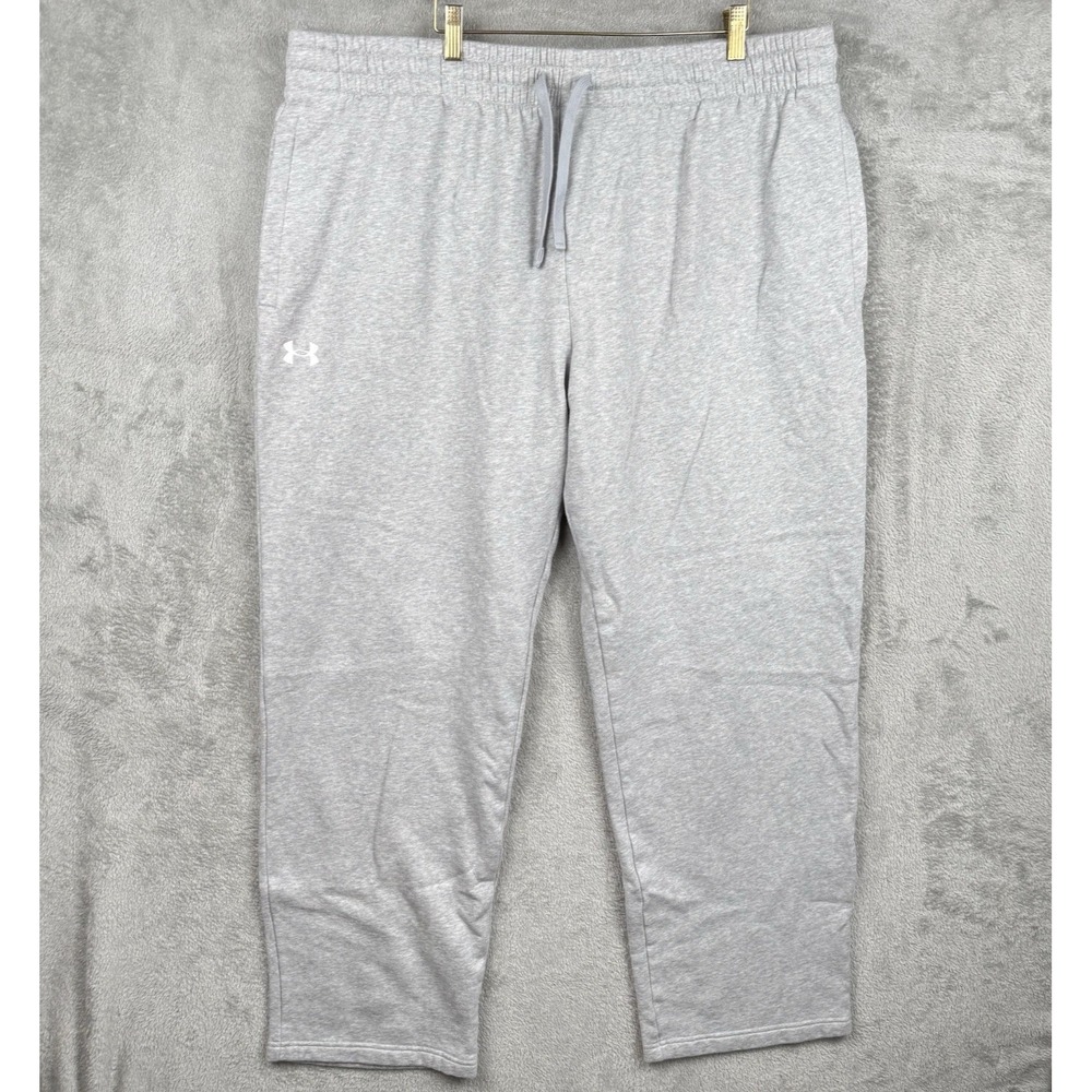 Under Armour Rival Fleece Pants Mens 3XLT Gray Loose Fit Sweatpants Drawstring